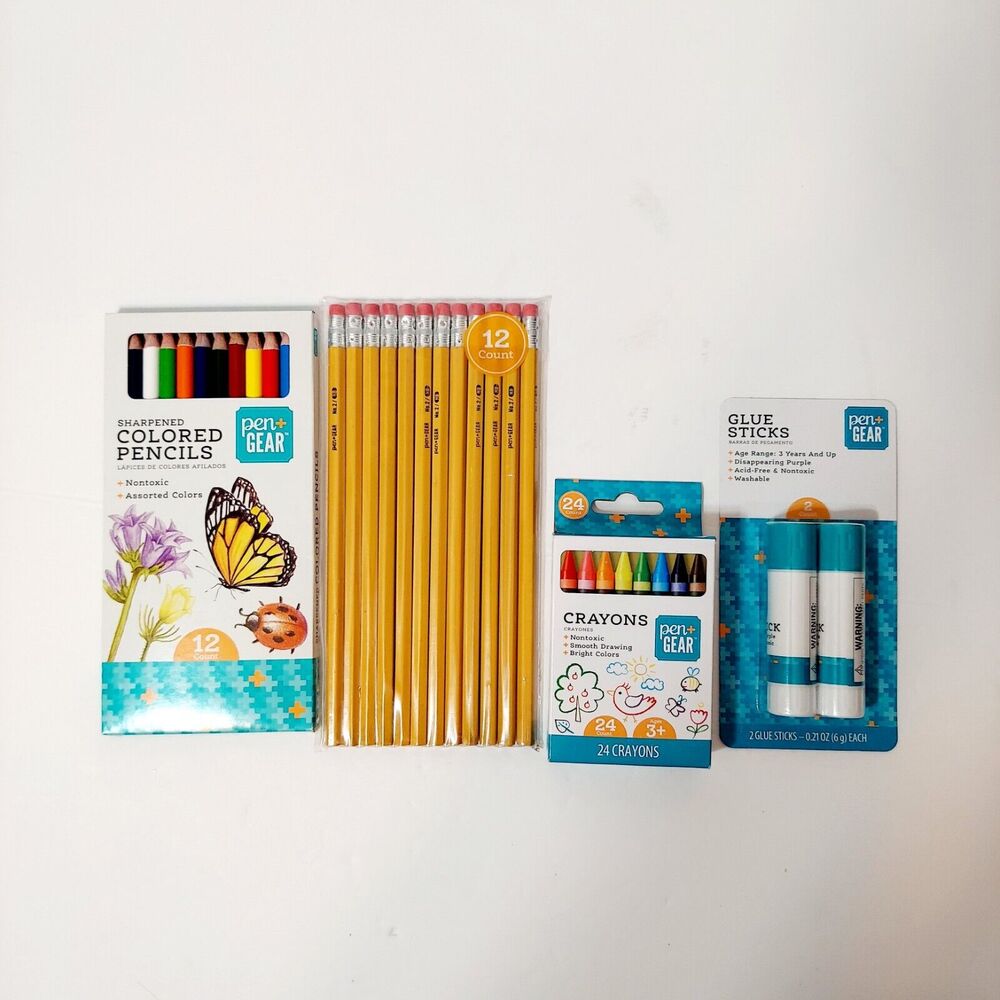 MEAD 5-Star Zip-Up Pencil Pouch with School Supplies, #2 Pencils, Crayons, Glue - Picture 3 of 5